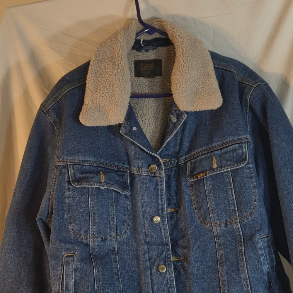 Lee Sherpa Jean Jacket Trucker Rancher Large Size